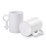 24PCS/CTN Red Glossy White Sublimation  Coated Couple Mug