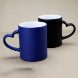 A Grade Glossy  Heart Shape Handle Couple Mug For Sublimation（48pcs/carton）