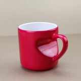 A Grade Glossy  Heart Shape Handle Couple Mug For Sublimation（48pcs/carton）