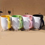 11oz  Coated Inner Color Mug With Spoon For Sublimation (36PCS/CTN )