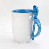 11oz  Coated Inner Color Mug With Spoon For Sublimation (36PCS/CTN )