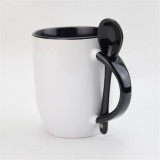 11oz  Coated Inner Color Mug With Spoon For Sublimation (36PCS/CTN )