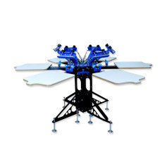 Floor Type Six Color Six Station Double Wheel Screen Printing Machine A662L