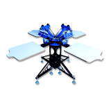 Floor Type Four Color Four Station Double Wheel Screen Printing Machine A442L