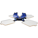 Desktop Four Color Four Station Single Wheel Overprinting Screen Printing Machine A441Z