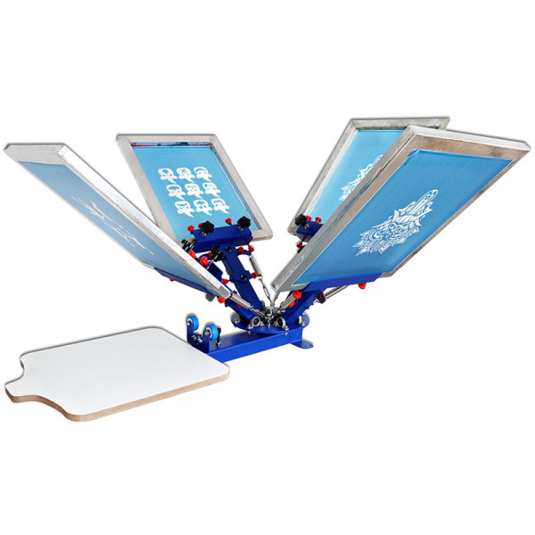 Desktop Micro-Adjust Four Color One Station Overprinting Screen Printing Machine E411Z 006231