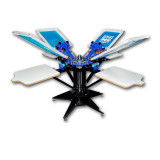 Enhanced Precise Micro Adjust Four Color Four Station Double Wheel Overprinting Screen Printing Machine S442L