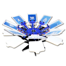 Enhanced Precise Micro Adjust Eight Color Eight Station Double Wheel Overprinting Screen Printing Machine S882L