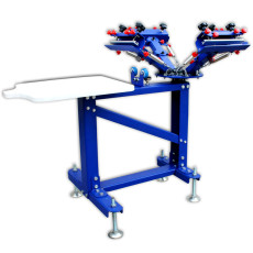 Floor Type Micro Adjust Four Color One Station Single Wheel Overprinting Screen Printing Machine E411L