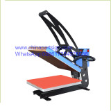 16 x 24 inches (40cm x 60cm) manual clamp-shell large textile vinyl press aluminum platen heat press machine
