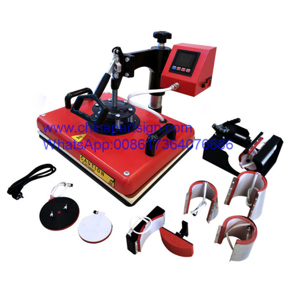 12*15 inches (29*38cm) 8 In 1 Combo Heat Press Printing Machine For Mug Plate T-Shirt And Cap