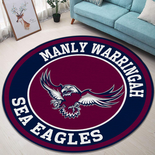 NRL Manly Warringah Sea Eagles Edition Round Rugs & Carpets