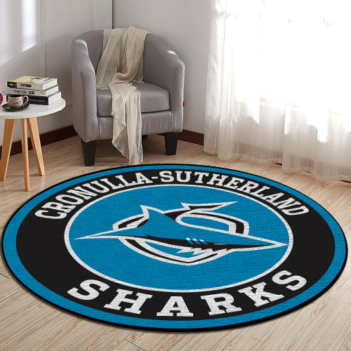 NRL Cronulla-Sutherland Sharks Edition Round Rugs & Carpets