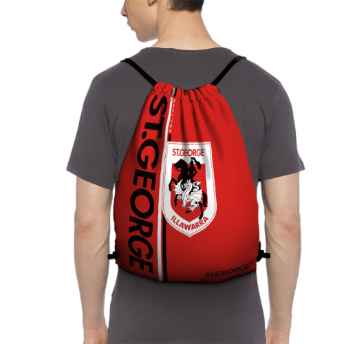 NRL St. George Illawarra Dragons Edition Drawstring Backpack Sports Gym Bag