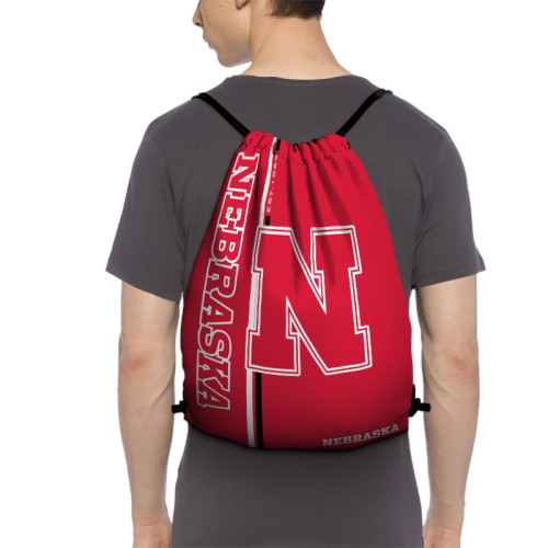 Big Ten Nebraska Cornhuskers Edition Drawstring Backpack Sports Gym Bag
