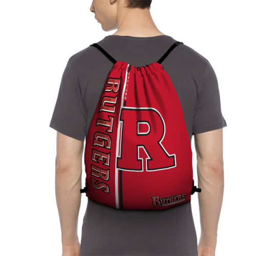 Big Ten Rutgers Scarlet Knights Edition Drawstring Backpack Sports Gym Bag