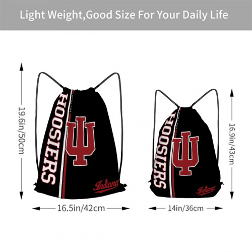 Big Ten Indiana Hoosiers Edition Drawstring Backpack Sports Gym Bag