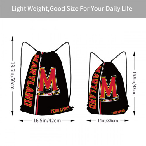 Big Ten Maryland Terrapins Edition Drawstring Backpack Sports Gym Bag