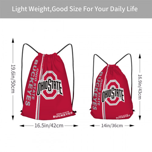Big Ten Ohio State Buckeyes Edition Drawstring Backpack Sports Gym Bag