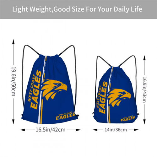 AFL West Coast Eagles Edition Drawstring Backpack Sports Gym Bag