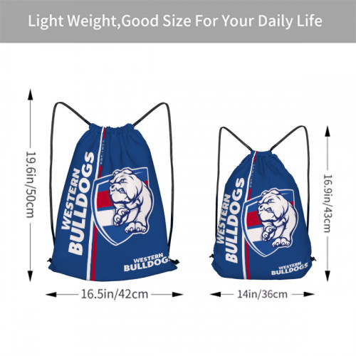 AFL Western Bulldogs Edition Drawstring Backpack Sports Gym Bag
