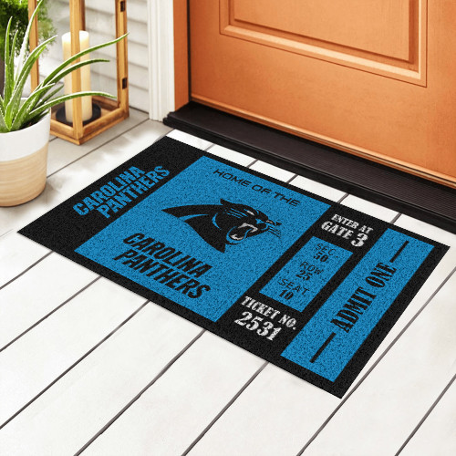 NFL Carolina Panthers Edition Waterproof Welcome Door Mat
