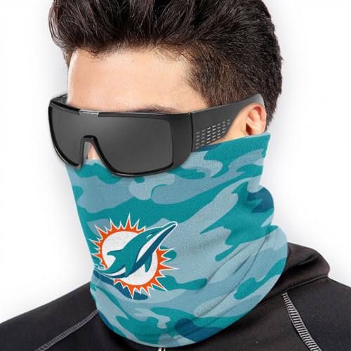 NFL Miami Dolphins Edition Neck Warmer Thermal Windproof Ski Neck Gaiter for Unisex