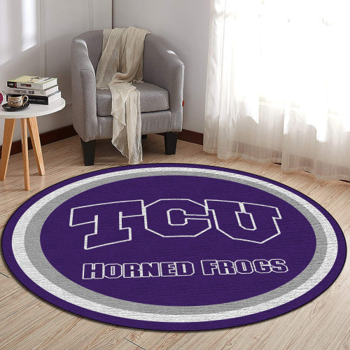 Big 12 TCU Horned Frogs Edition Round Rugs & Carpets