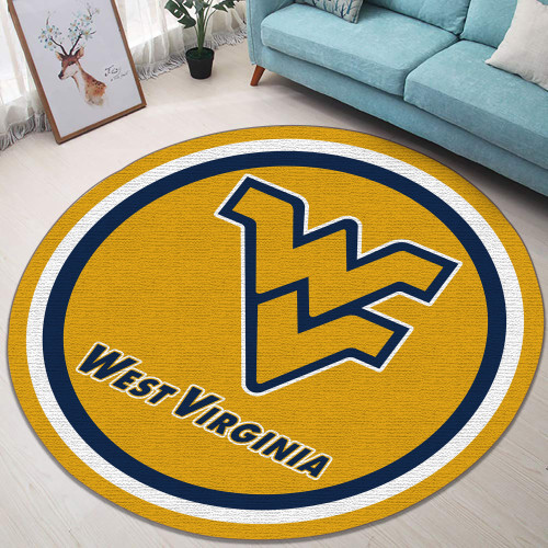 Big 12 West Virginia Mountaineers Edition Round Rugs & Carpets