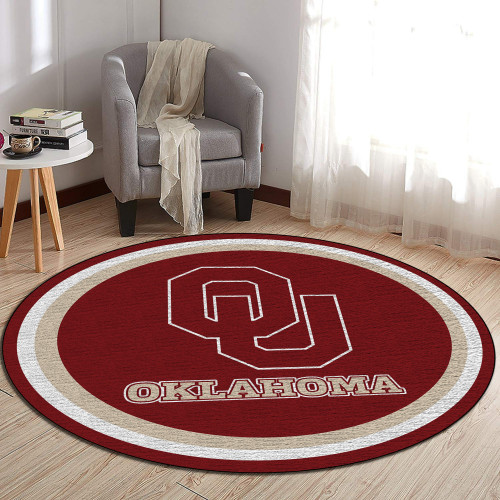 Big 12 Oklahoma Sooners Edition Round Rugs & Carpets