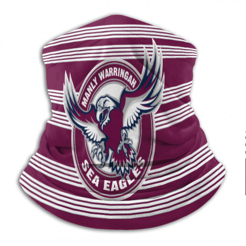 NRL Manly Warringah Sea Eagles Edition Neck Warmer Thermal Windproof Ski Neck Gaiter for Unisex