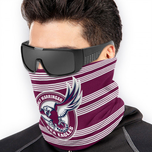 NRL Manly Warringah Sea Eagles Edition Neck Warmer Thermal Windproof Ski Neck Gaiter for Unisex