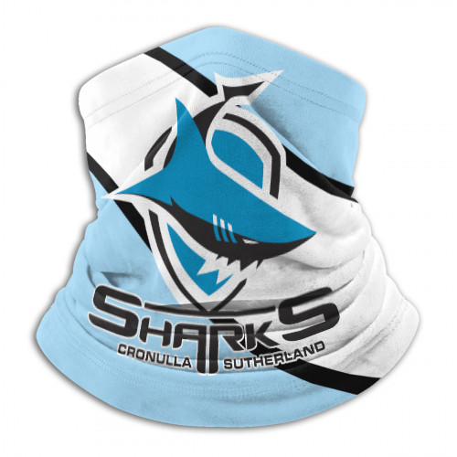 NRL Cronulla-Sutherland Sharks Edition Neck Warmer Thermal Windproof Ski Neck Gaiter for Unisex