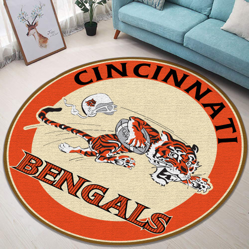 NFL Cincinnati Bengals Edition Round Rugs & Carpets