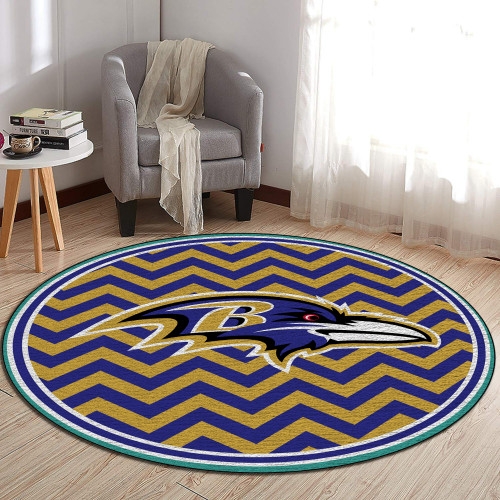 NFL Baltimore Ravens Edition Round Rugs & Carpets