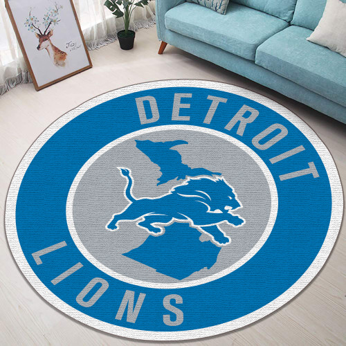 NFL Detroit Lions Edition Round Rugs & Carpets