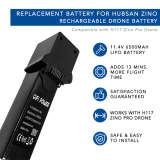 11.4V 6500mAh Battery for Hubsan Zino H117S, Zino Pro Drone