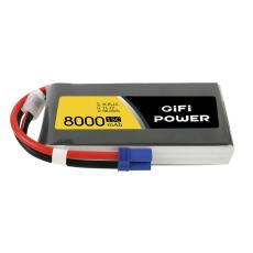 Gifipower 8000mAh 11.1V 15C 3S1P Lipo Battery Pack with EC5 Plug