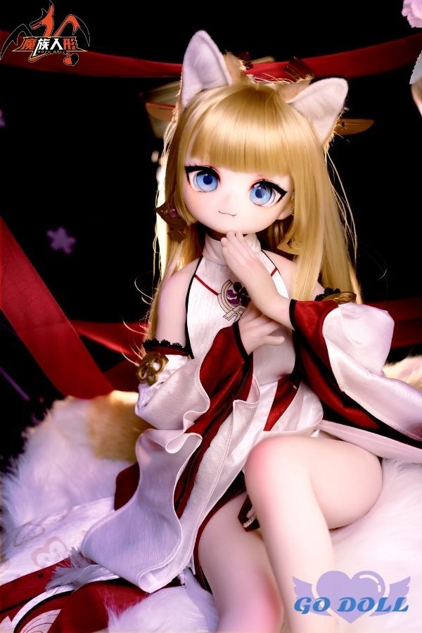 MOZU DOLL 85cm 狐（kitune） ソフトビニール製頭部 TPE製ボディ miniドール 宣伝画像と同じ制服も付属