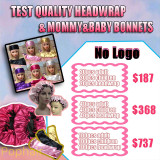 Test quality headwrap&Mommy and baby bonnet (No logo)