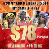 Mommy and me bonnet（SAMPLE）