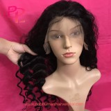 Transparent Lace frontal Wigs loose water free shipping