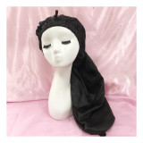 Single layer long bonnet with button free shipping