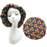 Double layer bonnet with colorful pattern free shipping