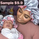Sample only $9.9 for Mommy and baby bonnet Free shipping Queena