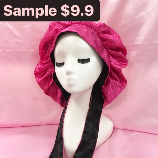 Sample only $9.9 for double layer long band bonnet free shipping ivy
