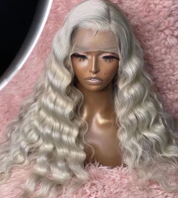 Platinum blonde Wig density 150% free shipping