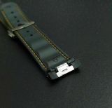 Fits OMEGA WATCH BAND BLACK STRAP+DEP BUCKLE RUBBER 20MM