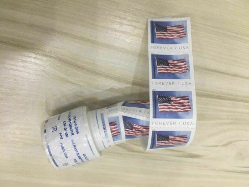 USA 1 Rolls of 100 American 2019 Flag 55¢ FOREVER - JUST FOR DEVON TEST