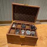 20IN1 Louis Vuitton LV Logo Wooden Jewelry Hard Box Case Watch Bracelet